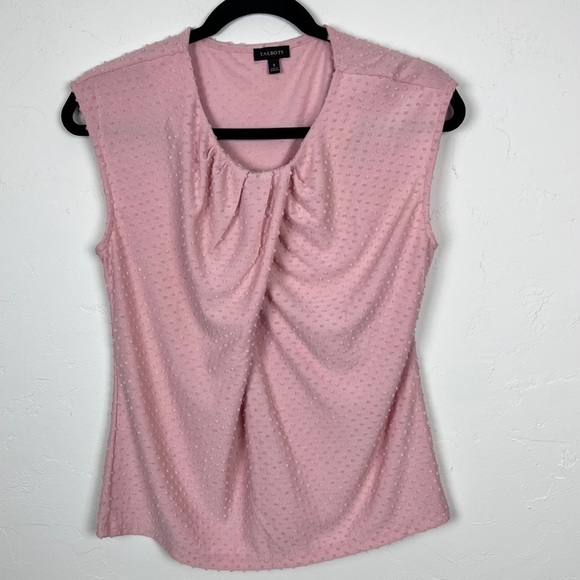 Talbots pink sleeveless top - Picture 1 of 8
